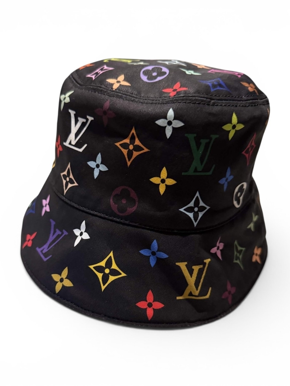 Louis Vuitton Black Multicolor Monogram Bucket Hat| LV Reversible Designer Hat